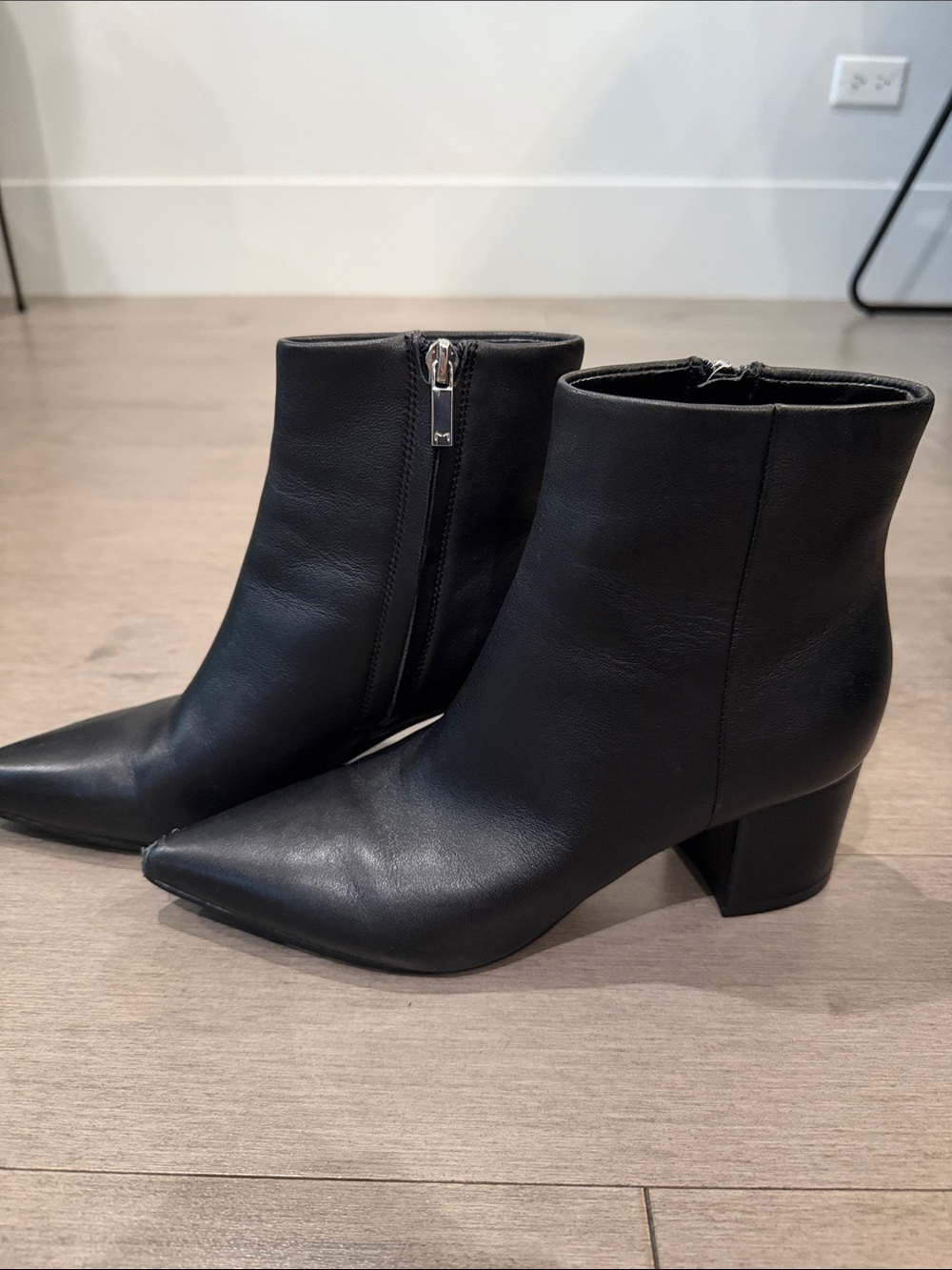 Marc Fischer Black Pointed Toe Ankle Boots - Super Comfy!